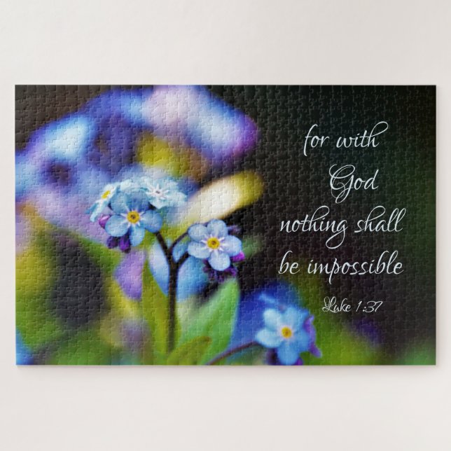 Puzzle Lucas 1:37 Porque con Dios nada será imposible (Horizontal)