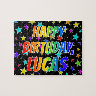 Puzzle "LUCAS" Nombre, Divertido "FELIZ CUMPLEAÑOS"