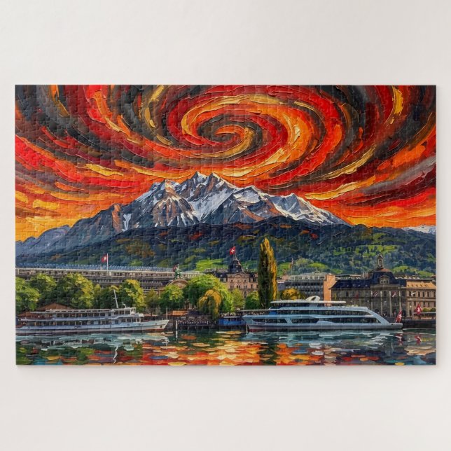 Puzzle Lucerna Alpina: Edición de Galería Solar Vortex (Horizontal)