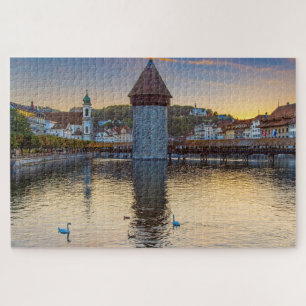 Puzzle Lucerna, Suiza en Dusk