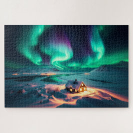 Puzzle Luces boreales - Un paisaje impresionante