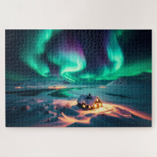Puzzle Luces boreales - Un paisaje impresionante
