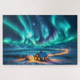 Puzzle Luces boreales - Un paisaje impresionante