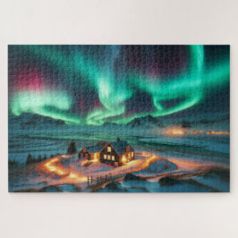 Puzzle Luces boreales - Un paisaje impresionante