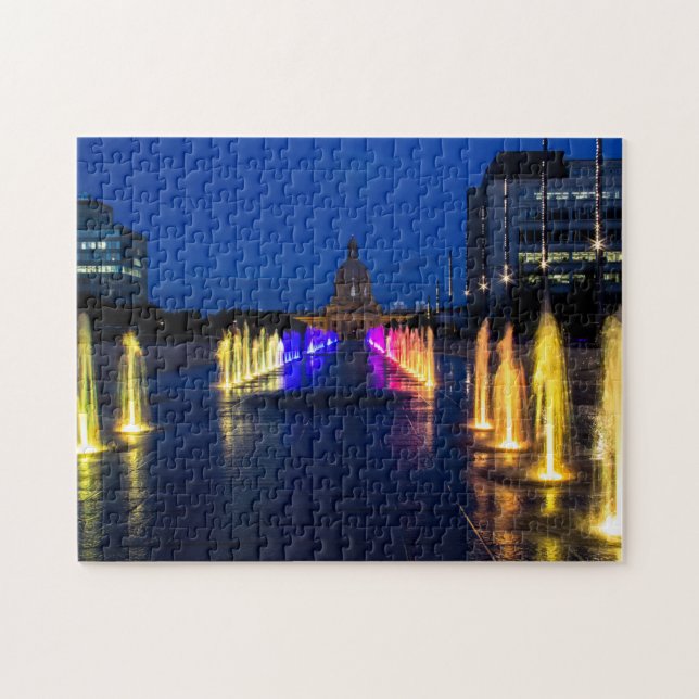 Puzzle Luces de la fuente de la legislatura de Alberta Ed (Horizontal)