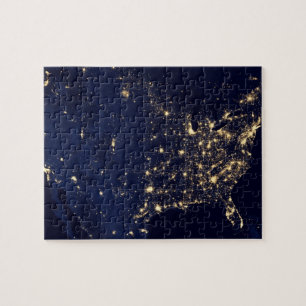 Puzzle Luces de Nasa desde el Espacio EE. UU.