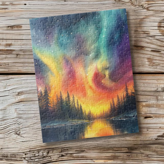 Puzzle Luces del Norte En El Lago (Subido por el creador)