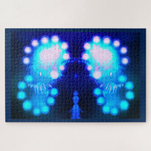 Puzzle Luces en el arte del cielo nocturno