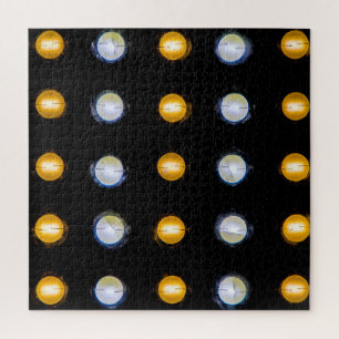 Puzzle Luces LED, cerrar fondo abstracto.