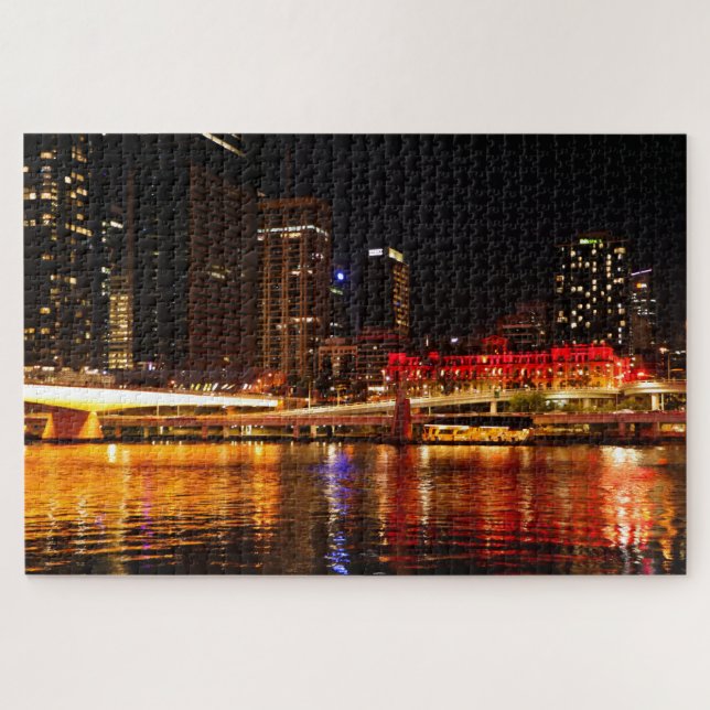 Puzzle Luces nocturnas de la ciudad de Brisbane (Horizontal)