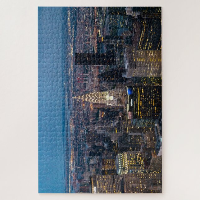Puzzle Luces nocturnas del paisaje urbano de Nueva York (Vertical)