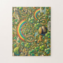 Puzzle Lucky Charm Treasure Hunt, Hidden Shamrocks