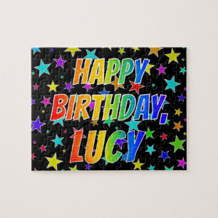 Puzzle "LUCY" Nombre, Divertido "FELIZ CUMPLEAÑOS"