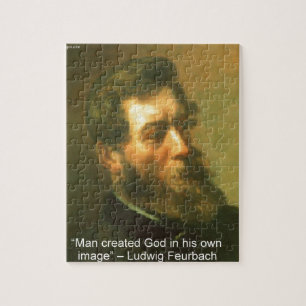 Puzzle Ludwig Feurbach y Man crearon una cita de Dios