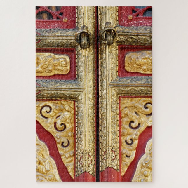 Puzzle Lugar Metalizado de oro en la puerta (Vertical)