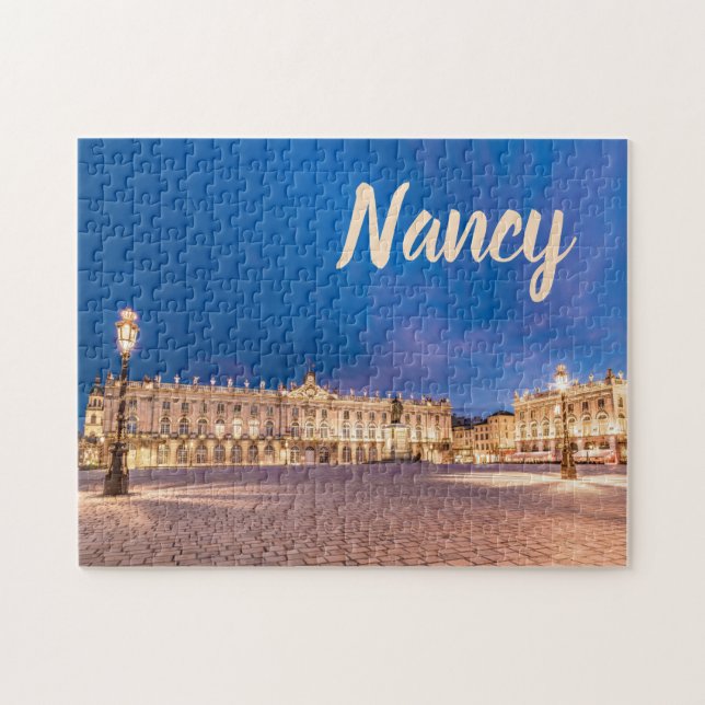 Puzzle Lugar Stanislas Nancy Francia regalo de noche (Horizontal)