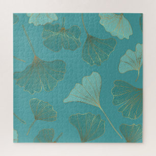 Puzzle Lujoso Ginkgo de oro, papel pintado.