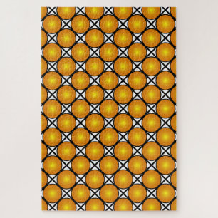 Puzzle Luminosos puntos dorados Patrón de Entramado Blanc