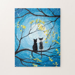 Puzzle Luna caprichosa con gatos
