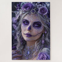 Luna de Amatista Calavera – Día de Muertos Púrpura