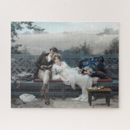 Puzzle Luna de miel (Novia y Groom en un banco)