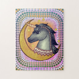 Puzzle Luna de Unicornio Negra