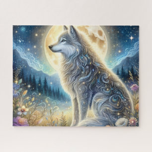 Puzzle Luna Floral Luna Lobo
