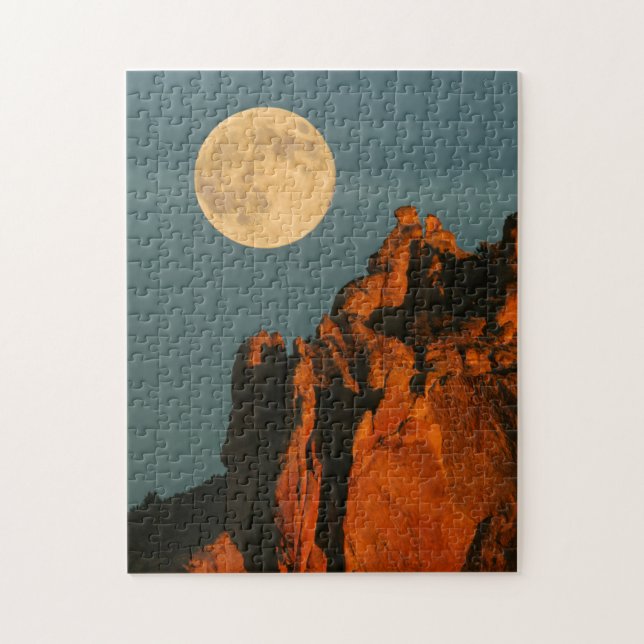 Puzzle Luna llena | Basalt Cliffs Smith Rock State Park (Vertical)