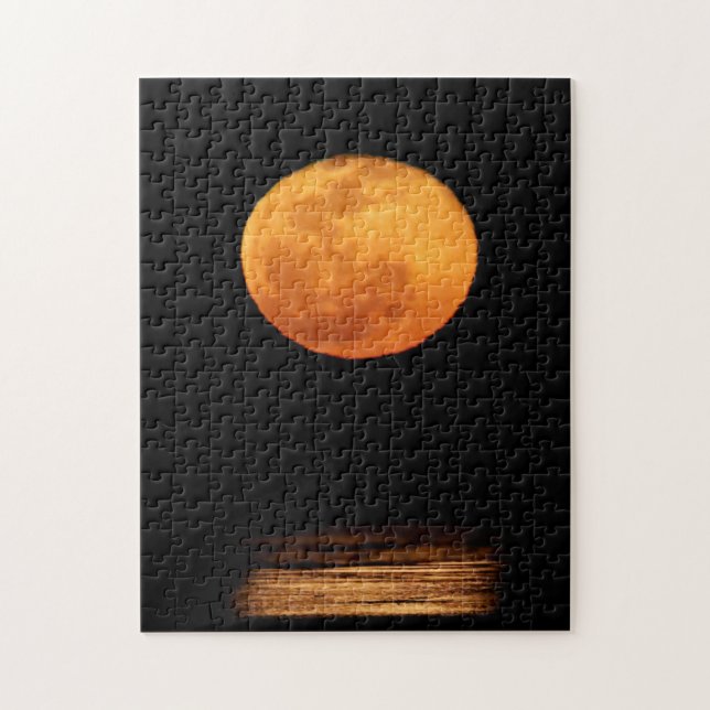 Puzzle Luna Llena Enorme | Isla de South Padre, Texas (Vertical)