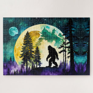 Puzzle Luna llena Sasquatch en la montaña