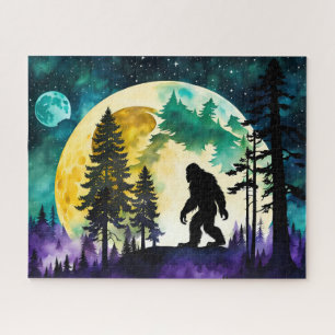 Puzzle Luna llena Sasquatch en la montaña