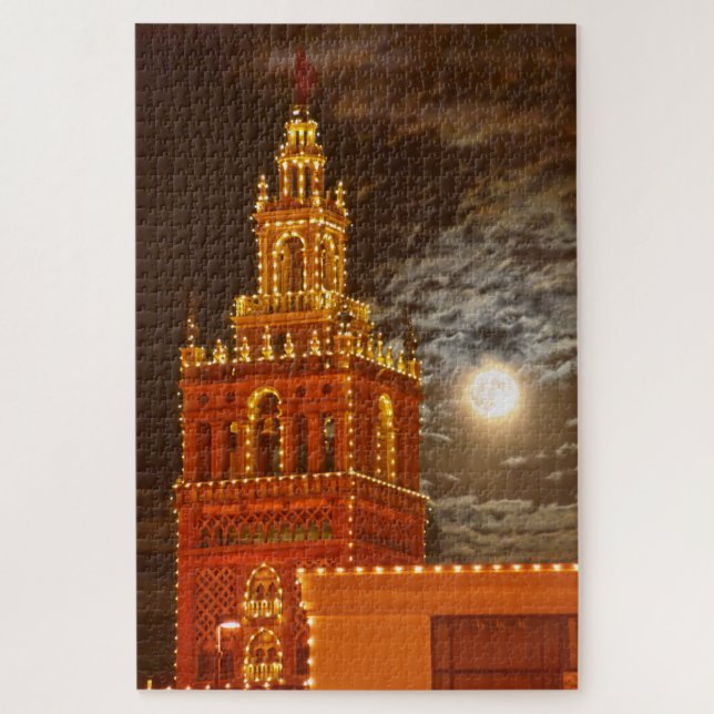 Puzzle Luna Llena y Torre Giralda, Kansas City, Misuri (Vertical)