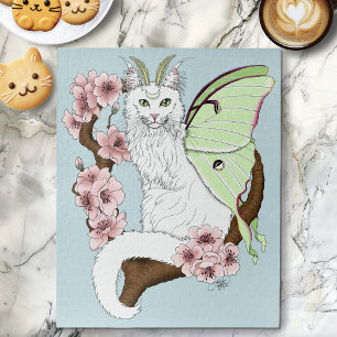 Puzzle Luna Luna Verde Gato Blanco