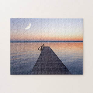 Puzzle Luna sobre el puente peatonal de Buscharner   Lago