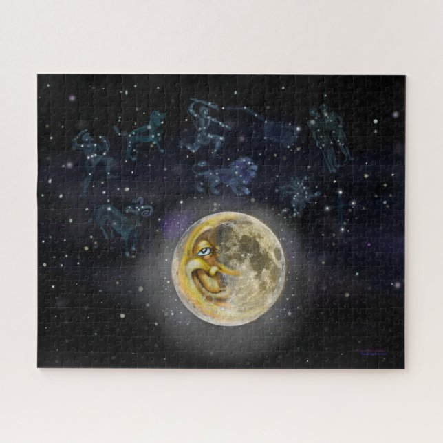 Puzzle Luna y constelaciones (Horizontal)