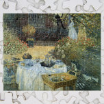 Puzzle Luncheon de Claude Monet, el impresionismo vintage<br><div class="desc">El Luncheon (1876) de Claude Monet es un bonito cuadro de arte de estilo Art Nouveau vintage que presenta un almuerzo de picnic de temporada de primavera en el jardín con té por la tarde. Un niño está jugando silenciosamente en el suelo con juguetes. Sobre el artista: Claude Monet (1840-1926)...</div>