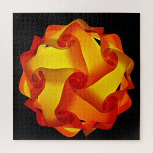 Puzzle Luz de fuego naranja y roja