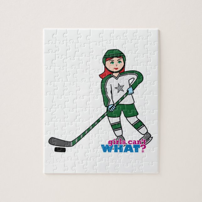 Puzzle Luz de jugador de hockey/rojo (Vertical)