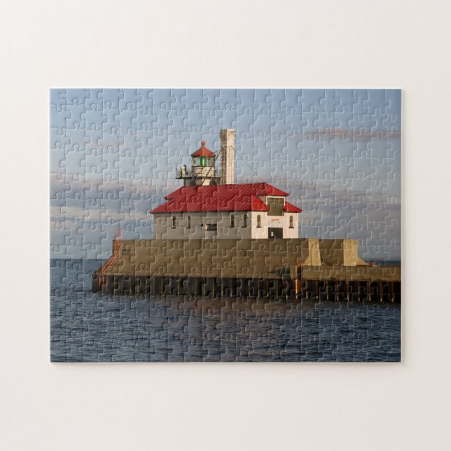 Puzzle Luz del muelle sur del puerto de Duluth (Horizontal)