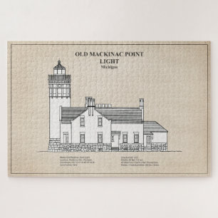 Puzzle Luz del punto Mackinac antiguo - Michigan - SBD