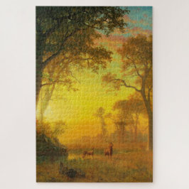 Puzzle Luz en el bosque (por Albert Bierstadt)