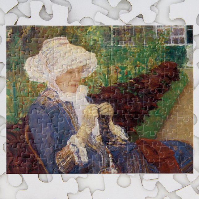 Puzzle Lydia Crocheting en el jardín de Marly, Mary Cassa (Subido por el creador)