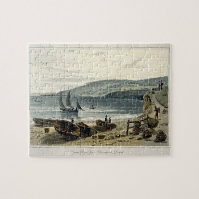 Puzzle Lyme Regis, de Charmouth, Dorset, 'de un viaje