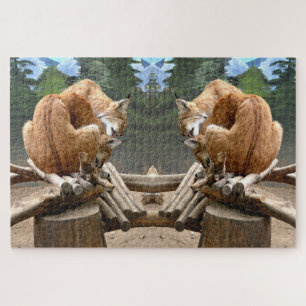 Puzzle Lynx cats