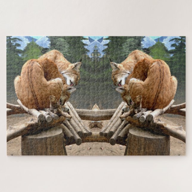 Puzzle Lynx cats (Horizontal)