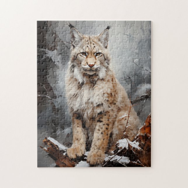 Puzzle Lynx en invierno (Vertical)