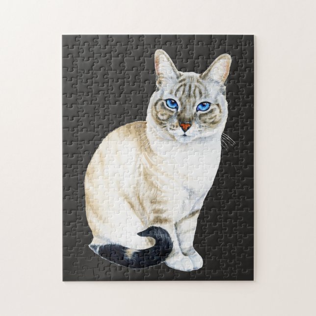 Puzzle Lynx Point Siamese Cat (Vertical)