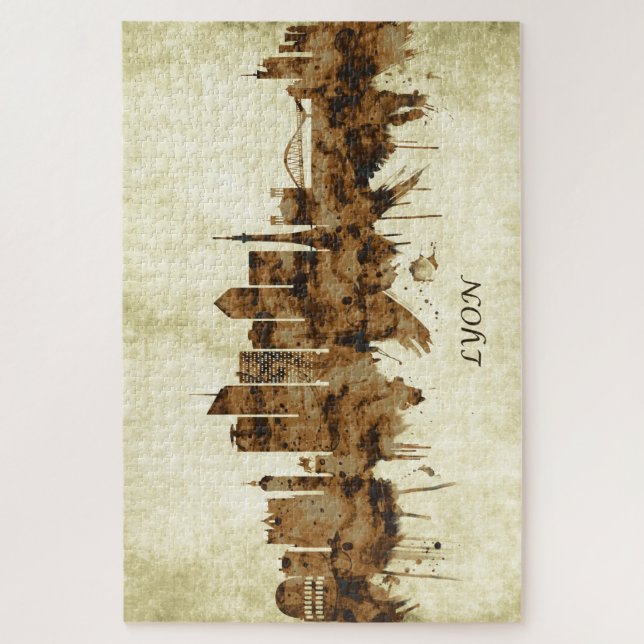 Puzzle Lyon France Cityscape (Vertical)