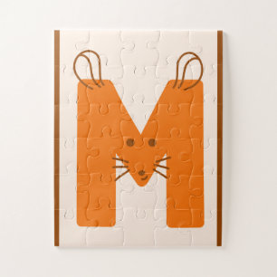 Puzzle M es de Ratón – Alfabeto de Animales Adorables