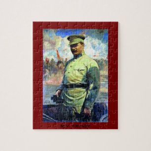 Puzzle M. Frunze - Oficial soviético, Ejército Rojo - CCC